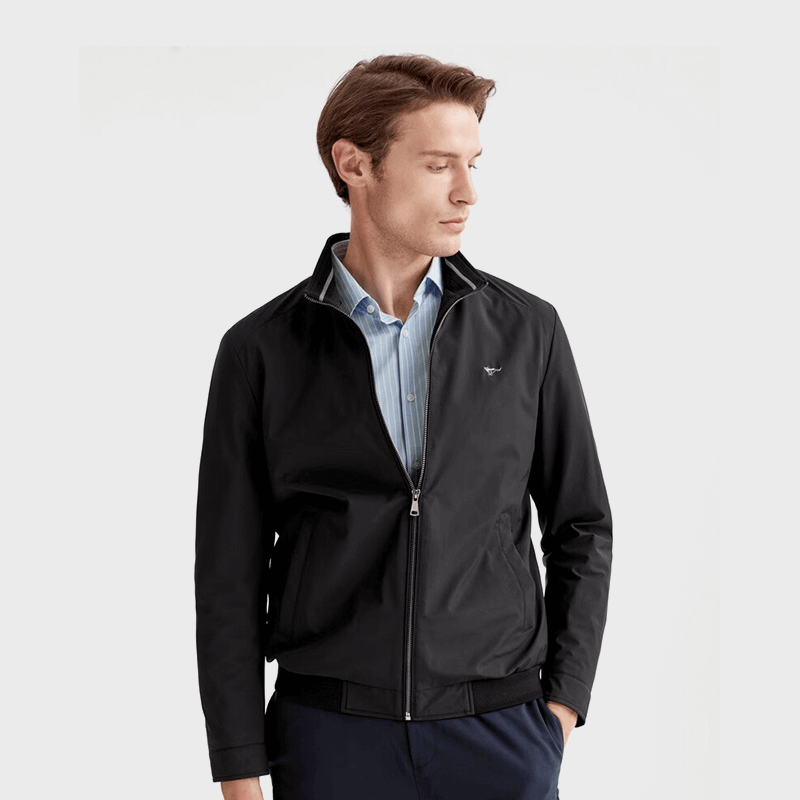 男外套時尚休閑立領jacket男裝工裝衣服男上衣 801(米白)1D1D50101040 170/88A/L